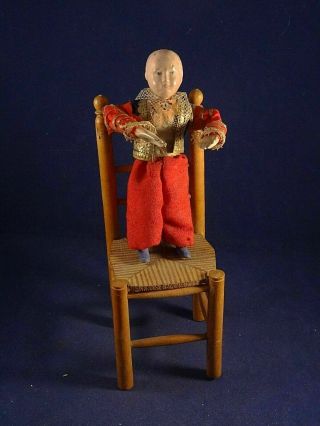 Victorian Mysterious automaton Mechanical antique toy.  8 inches 11