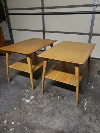 Vintage Mid Century Modern Heywood Wakefield Side Tables