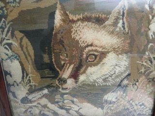 antique really old wool work tapestry FOX 4