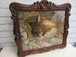 antique really old wool work tapestry FOX 5