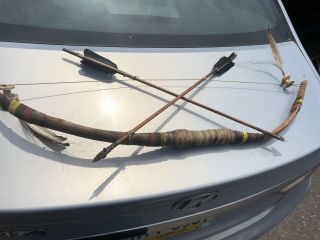 Authentic Made By Indians bow and arrow with certificate of authenticity 8