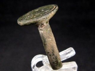 EXTREMELY RARE HUGE SIZE BYZANTINE WEDDING COUPLE BRONZE RING, 5