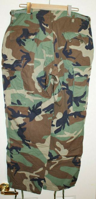 US Army Woodland Camo ripstop hot weather pants Medium Regular 2