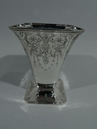 Tiffany Vase - 18946a - Antique Rococo Berain - American Sterling Silver