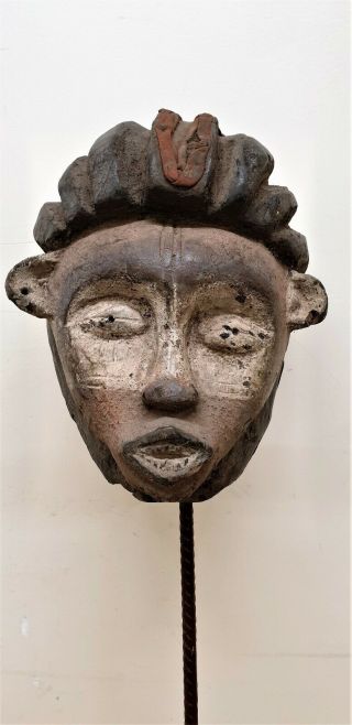 Old Tribal Lualua Mask Dr Congo Africa Fes Gb0252
