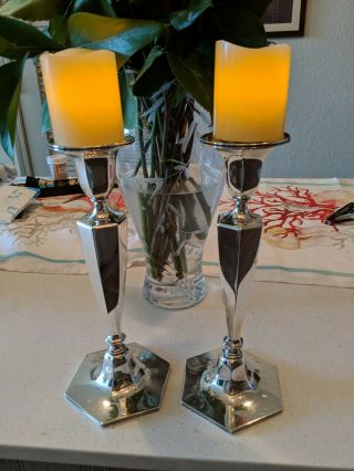 Vintage Tiffany And Co Sterling Silver Candlesticks