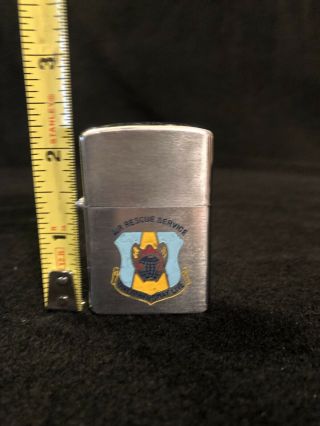 Vtg 2157 Air Rescue Squadron US Army Helicopter Penguin Flip Lighter Korean War 2