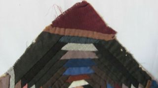 SPECIAL for JULIE PINEAPPLE LOG CABIN PRIMITIVE QUILT BLOCK 8 