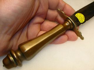 Revolutionary War Era Dagger With Chisel Tip Copper Haft Nickle Silver Cross Gua