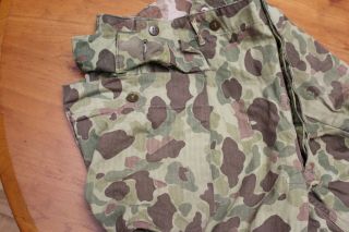 Herringbone Twill Frogskin Duck Hunter Camo Trousers Korean War USMC Estate Find 5