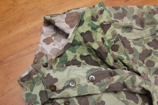 Herringbone Twill Frogskin Duck Hunter Camo Trousers Korean War USMC Estate Find 6