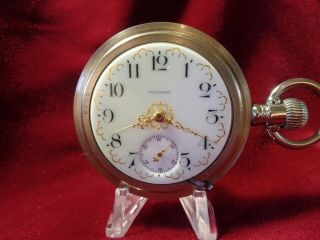 125 - yr.  old Waltham Bartlett,  18s,  fancy dial,  17J,  dial,  timed,  runs 2