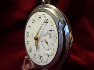 125 - yr.  old Waltham Bartlett,  18s,  fancy dial,  17J,  dial,  timed,  runs 3