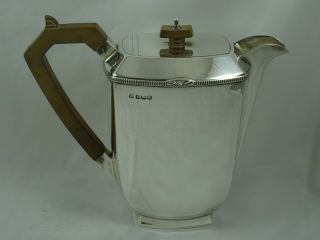 , Art Deco Solid Silver Coffee Pot,  1937,  693gm