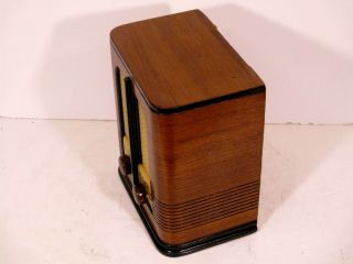 Old Antique Wood GE Vintage Tube Radio - Restored & Mini Tombstone 7