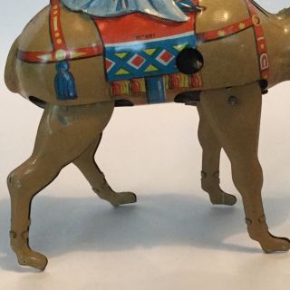 Vintage Tin Litho Windup Wiseman on a Camel Made in Germany U.  S.  Zone RARE 11