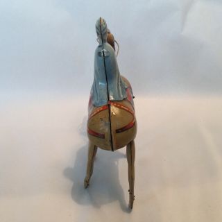 Vintage Tin Litho Windup Wiseman on a Camel Made in Germany U.  S.  Zone RARE 8