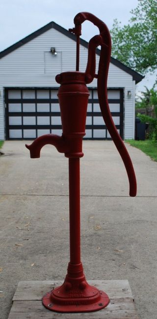 Vintage Old Peters Pump Kewanee Il Cast Iron Antique Hand Water Well Pump Tall