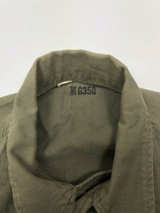 Vintage 1940s WWII 13 Star Button HBT Shirt Jacket Size S/M Herringbone 3