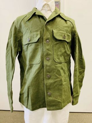 U.  S.  Army Korean War Era Wool Field Shirt Og 108,  42 " Chest,  Warm Wool - 1952