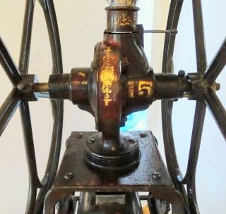 Antique Fairbanks Morse & Co Floor Double Wheel Coffee Mill Gen.  Store Grinder 4