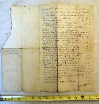 18th C Document 1785 Timothy Spaulding Westford Ma Abel Boynton Bunker Hill