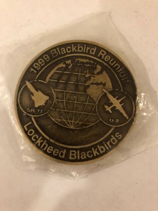 1999 SR - 71 BLACKBIRD REUNION MEDALLION COIN 2.  5 