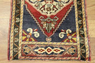 Showpiece Blue Red Ivory Handwoven 2x4 Sivas Turkish Oriental Area Rug 3