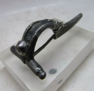 Circa 300 - 400ad Roman Military Silver Crossbow Brooch Historic Artefact