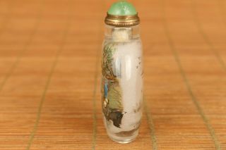 Chinese natural crystal hand painting medical sage lishizhen snuff bottle 3
