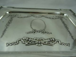 LARGE,  solid silver DRESSING TABLE TRAY,  1909,  471gm 2