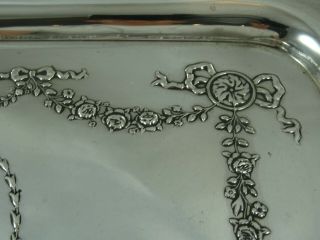 LARGE,  solid silver DRESSING TABLE TRAY,  1909,  471gm 3