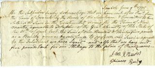 REVOLUTIONARY WAR IPSWICH MASSACHUSETTS RECEIPTS FOR BOUNTY FOR CONTINENTAL ARMY 2