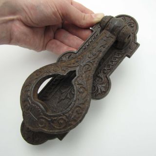 Antique 19th Century Cast Iron Door Knocker By Wt&s