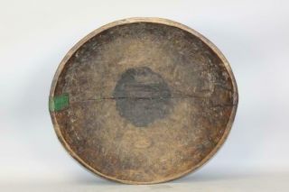A PILGRIM PERIOD 17TH C AMERICAN HAND HEWN BOWL IN MAPLE BURL IN OLD DRY SURFACE 3