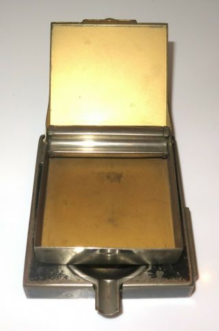 Vintage RARE Unusual Art Deco Enamel Cigarette Dispenser Ashtray Smoker ' s Set 7