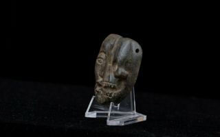 Pre Columbian Dual Face Pendant Aztec_Olmec_Maya 3