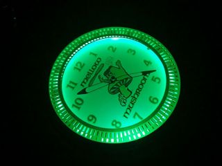 VINTAGE NEON CLOCK MELLOW MUSHROOM PIZZA STORE 5