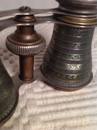 ANTIQUE BINOCULARS - OPERA GLASSES - PARIS,  FRANCE And Cloth Bag. 2