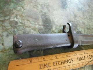 Argentina Military Knife 7.  65 x 53mm Rifle Bayonet (SAFN) 1949 - 53 Rare Find 3