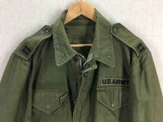 Vintage 50 ' s US Army M - 51 Olive Green Field Jacket Sz Medium 2