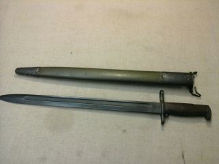 Ww - I 1917 Ria Bayonet And Leather Scabbard