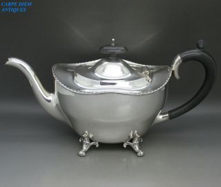 Vintage Gorgeous Large Heavy Solid Sterling Silver Teapot 700g Birmingham 1924