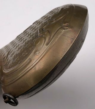 1800 ' s Dixon Sporting Gun Powder Flask For Percussion Impressed Floral Design 10