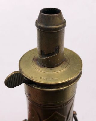 1800 ' s Dixon Sporting Gun Powder Flask For Percussion Impressed Floral Design 6