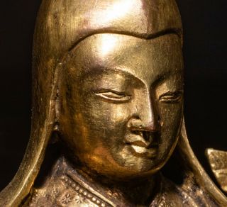 19th Kuangxu Period Chinese Antique Gilt Bronze Buddha 6