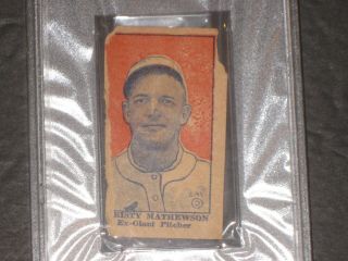 1921 W516 CHRISTY MATHEWSON Baseball Card 27 PSA Authentic Vintage Trading 3