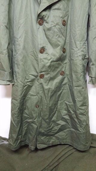 RARE 1950 ' S Vintage Korean War US Army Overcoat Coat OG - 107 Military Clothes 3