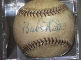 LOU GEHRIG/BABE RUTH Signed Baseball American League Ball Repro.  READ LISTING 2