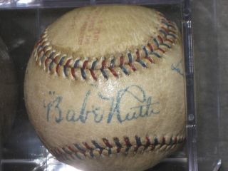 LOU GEHRIG/BABE RUTH Signed Baseball American League Ball Repro.  READ LISTING 4